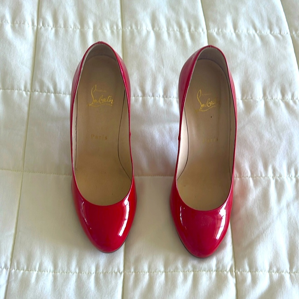 Christian Louboutin red patent heels